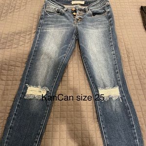 Kan Can jeans fringe on the ends of jeans